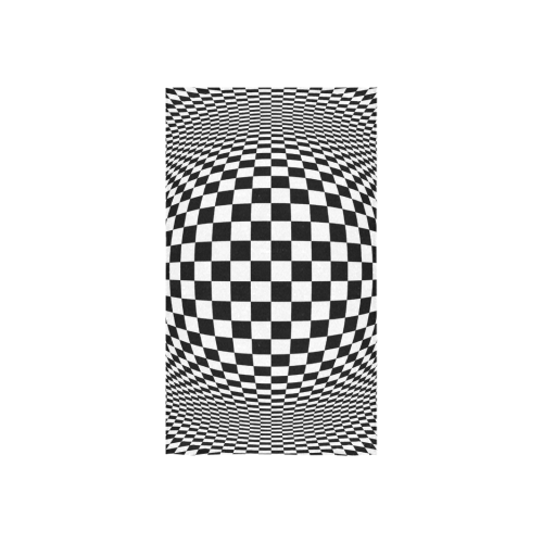 Optical Illusion Checkers Chequers Custom Towel 16"x28"
