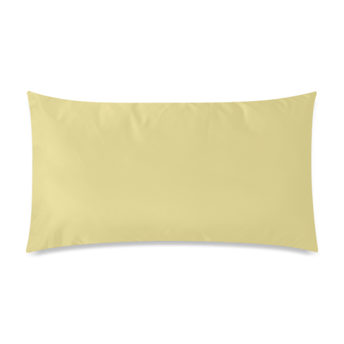 Custard Color Accent Rectangle Pillow Case 20"x36"(Twin Sides)