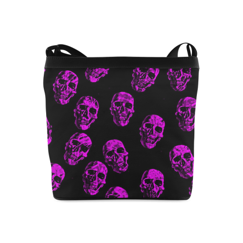 purple skulls Crossbody Bags (Model 1613)