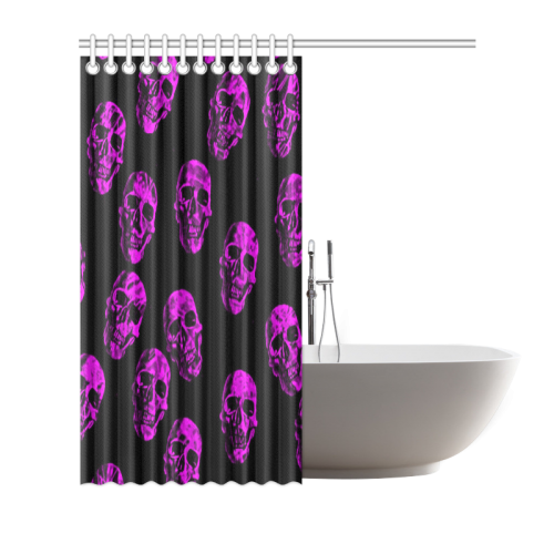 purple skulls Shower Curtain 66"x72"