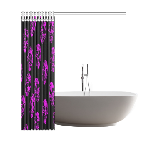 purple skulls Shower Curtain 69"x72"