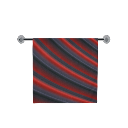 Red Gradient Stripes Bath Towel 30"x56"