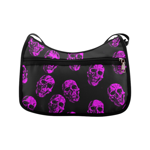 purple skulls Crossbody Bags (Model 1616)