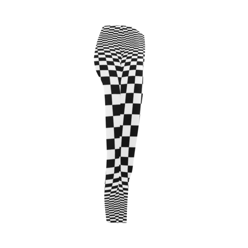 Optical Illusion Checkers Chequers Capri Legging (Model L02)