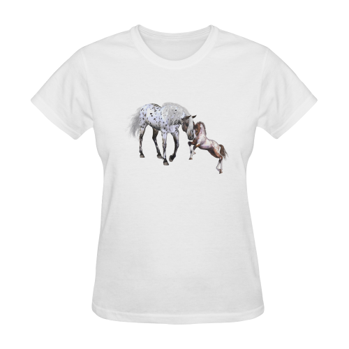 Horses Love Forever Sunny Women's T-shirt (Model T05)