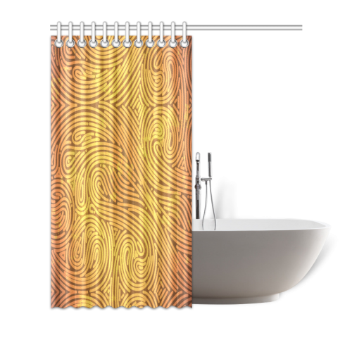 gold leaf abstract pattern Shower Curtain 72"x72"