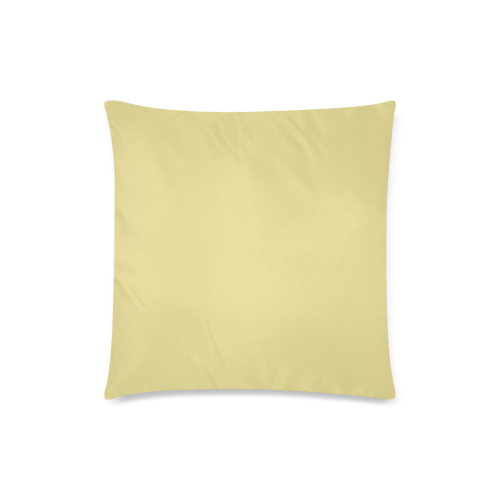 Custard Color Accent Custom Zippered Pillow Case 18"x18"(Twin Sides)