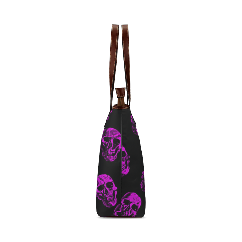 purple skulls Shoulder Tote Bag (Model 1646)