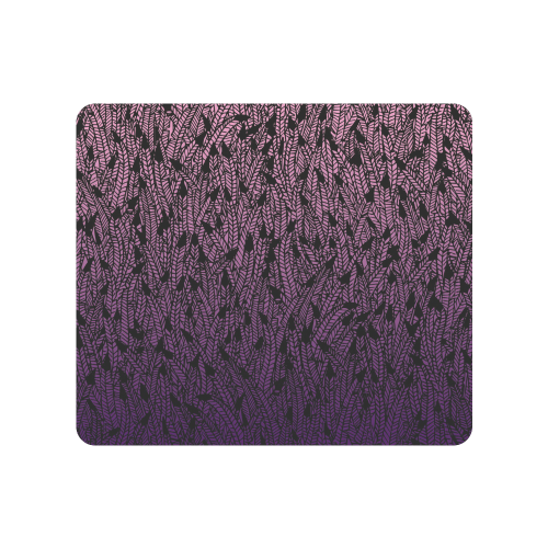pink purple ombre feather pattern black Men's Clutch Purse （Model 1638）
