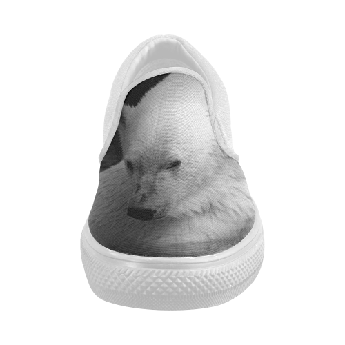Polar Baer Women's Slip-on Canvas Shoes (Model 019)