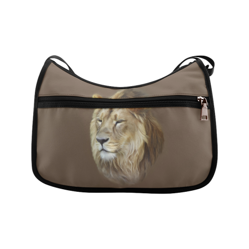 A magnificent painting Lion portrait Crossbody Bags (Model 1616)