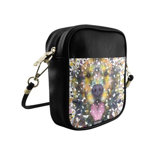 rainbow dog Sling Bag (Model 1627)