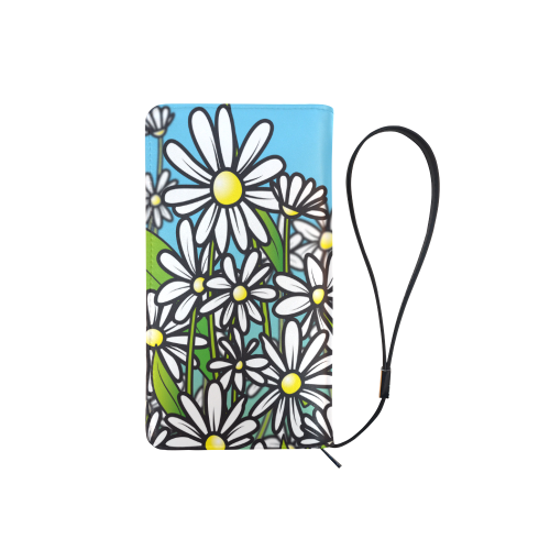 white daisy field flowers Men's Clutch Purse （Model 1638）