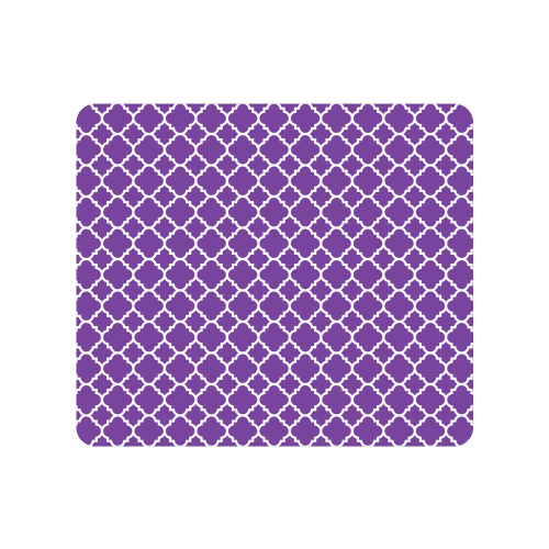 royal purple white quatrefoil classic pattern Men's Clutch Purse （Model 1638）