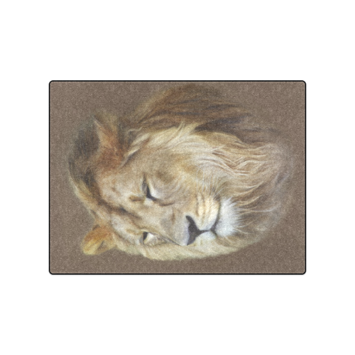 A magnificent painting Lion portrait Blanket 50"x60"