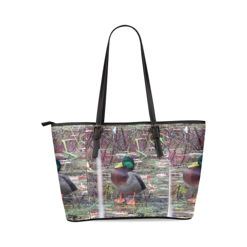 Mallard Drake Leather Tote Bag/Small (Model 1640)