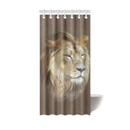 A magnificent painting Lion portrait Shower Curtain 36"x72"