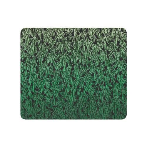 green ombre feathers pattern black Men's Clutch Purse （Model 1638）