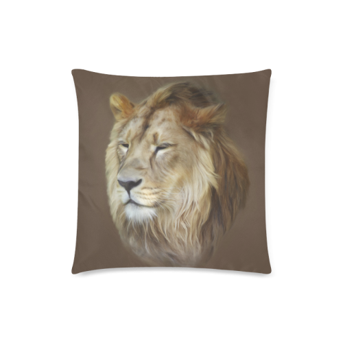 A magnificent painting Lion portrait Custom Zippered Pillow Case 18"x18"(Twin Sides)