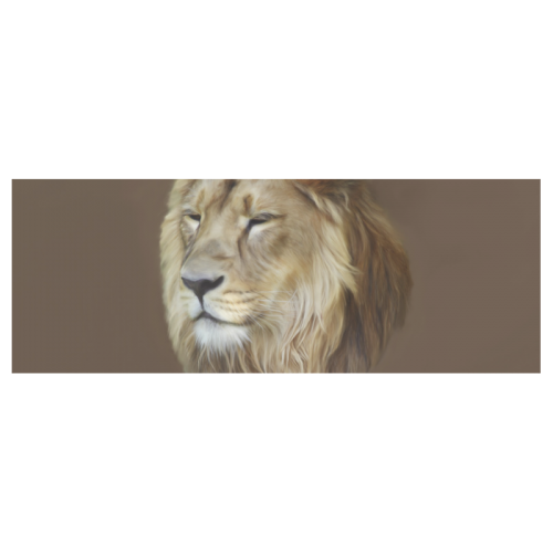 A magnificent painting Lion portrait Travel Mug (Silver) (14 Oz)