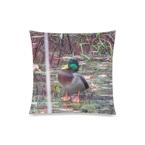 Mallard Drake Custom Zippered Pillow Case 20"x20"(One Side)