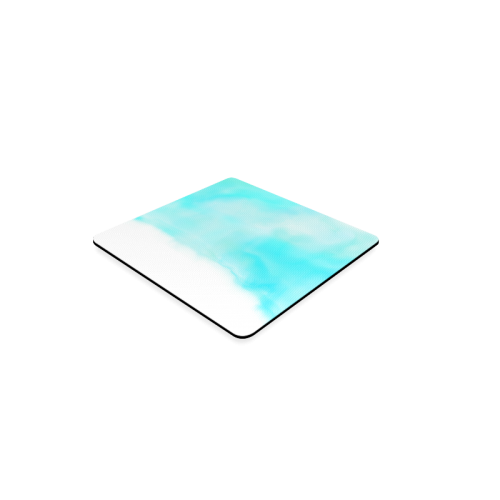 blue - turquoise bright watercolor abstract Square Coaster