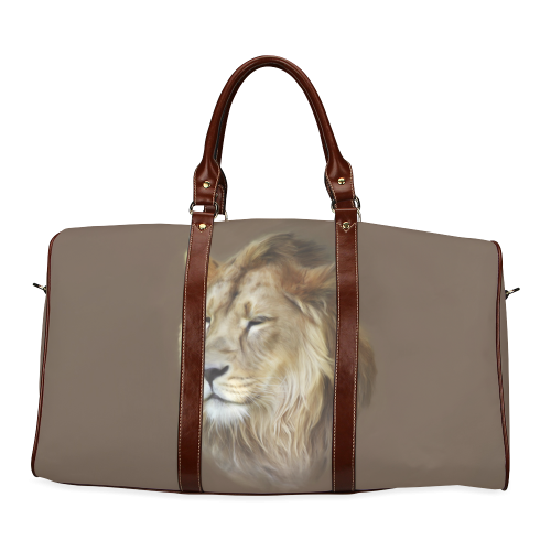 A magnificent painting Lion portrait Waterproof Travel Bag/Large (Model 1639)