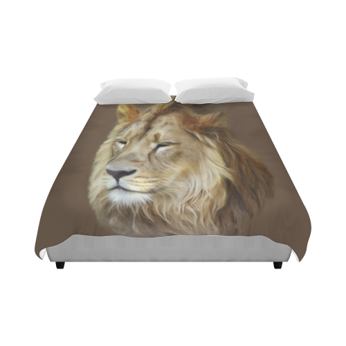 A magnificent painting Lion portrait Duvet Cover 86"x70" ( All-over-print)