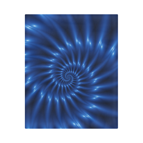 Glossy Blue Spiral Duvet Cover 86"x70" ( All-over-print)