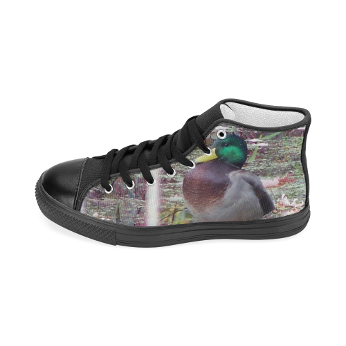 Mallard Drake Women's Classic High Top Canvas Shoes (Model 017)