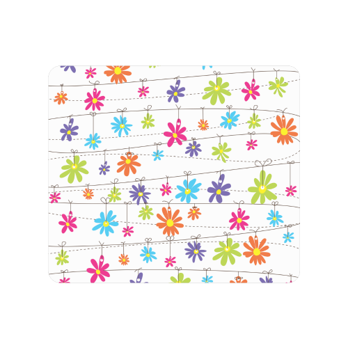 colorful flowers hanging on lines Men's Clutch Purse （Model 1638）