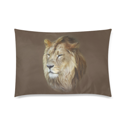 A magnificent painting Lion portrait Custom Zippered Pillow Case 20"x30" (one side)