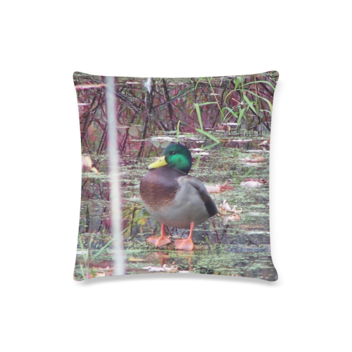 Mallard Drake Custom Zippered Pillow Case 16"x16"(Twin Sides)