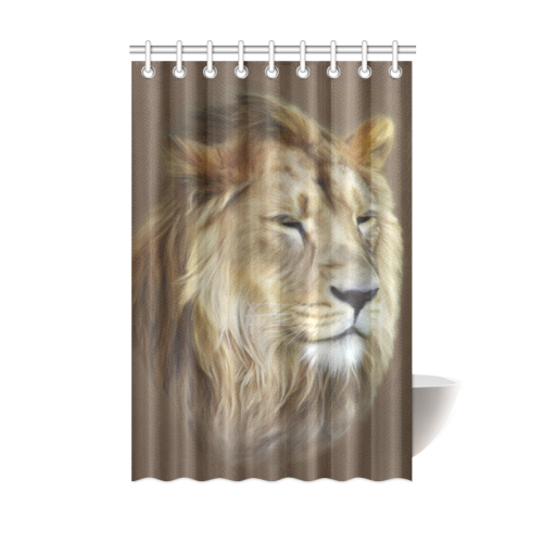 A magnificent painting Lion portrait Shower Curtain 48"x72"