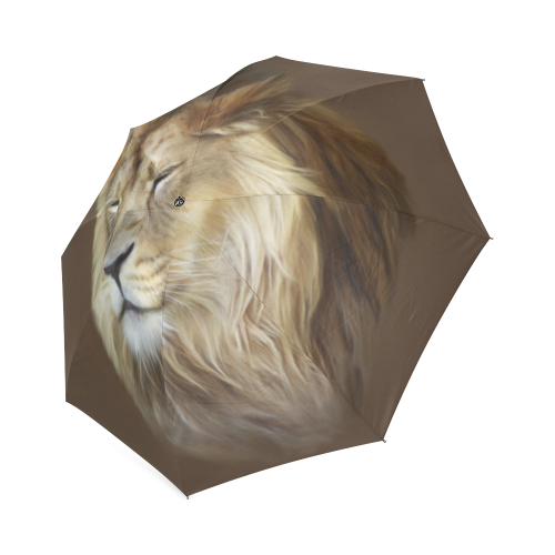 A magnificent painting Lion portrait Foldable Umbrella (Model U01)