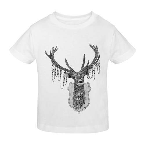 Ornate Deer head drawing - pattern art