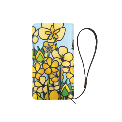 buttercup flower field yellow floral arrangement Men's Clutch Purse （Model 1638）