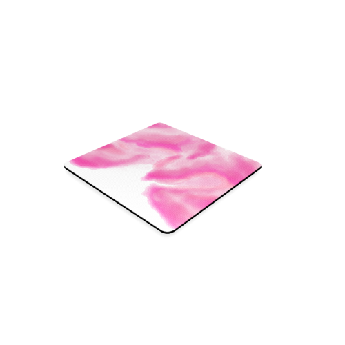 pink watercolor abstract art Square Coaster