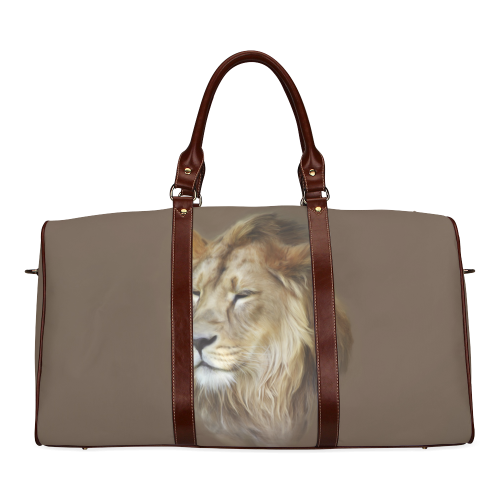 A magnificent painting Lion portrait Waterproof Travel Bag/Large (Model 1639)