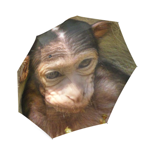 sweet baby monkey Foldable Umbrella (Model U01)