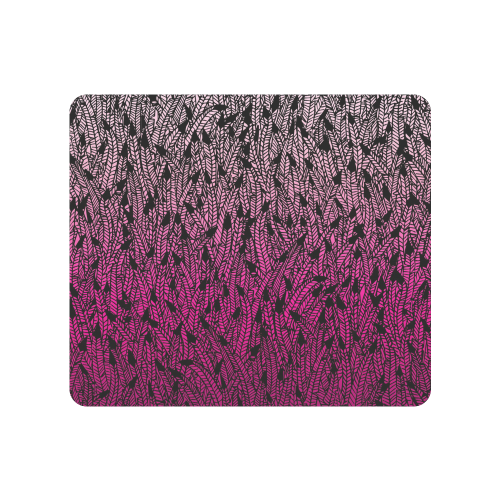 pink ombre feathers pattern black Men's Clutch Purse （Model 1638）