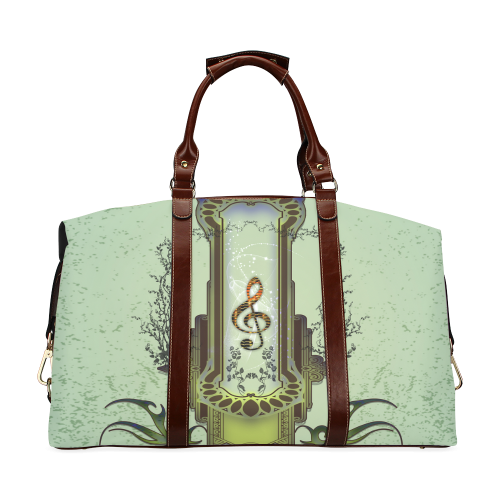 Clef on decorative button Classic Travel Bag (Model 1643)