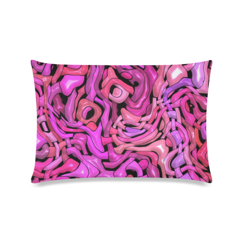 intricate emotions,hot pink Custom Zippered Pillow Case 16"x24"(Twin Sides)