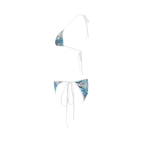metal art 11, blue Custom Bikini Swimsuit