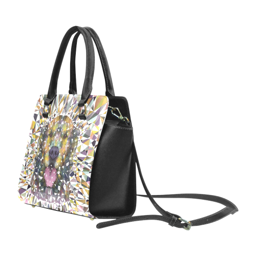 rainbow dog Rivet Shoulder Handbag (Model 1645)