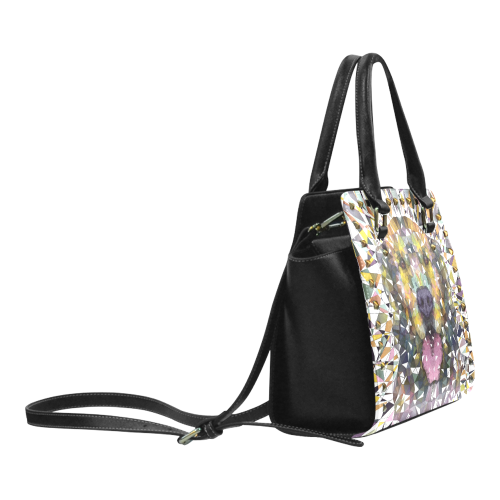 rainbow dog Rivet Shoulder Handbag (Model 1645)