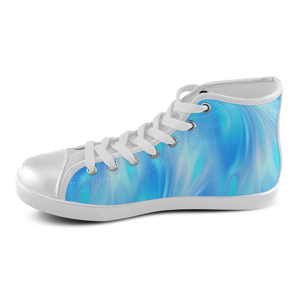 color block high top canvas shoes