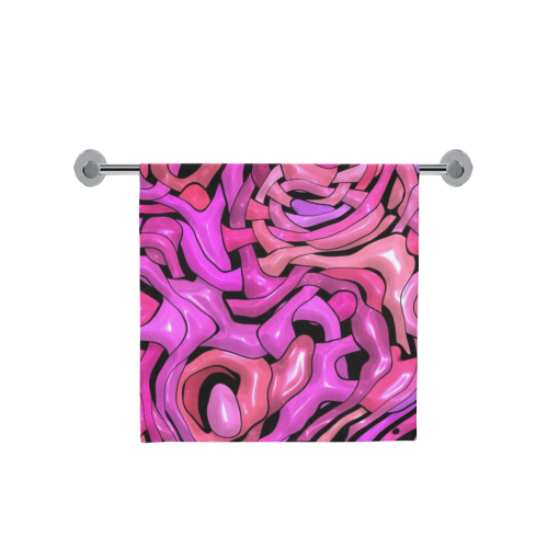 intricate emotions,hot pink Bath Towel 30"x56"