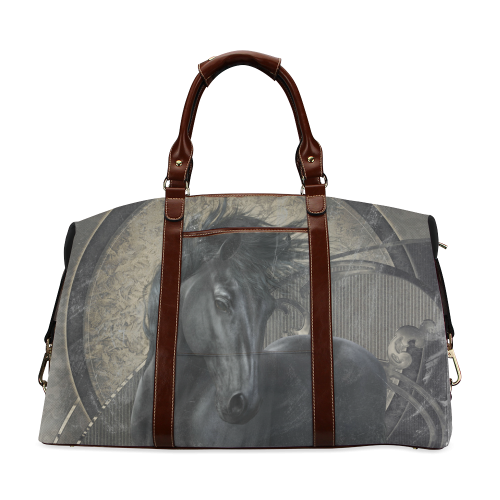 Gothic Friesian Horse Classic Travel Bag (Model 1643)