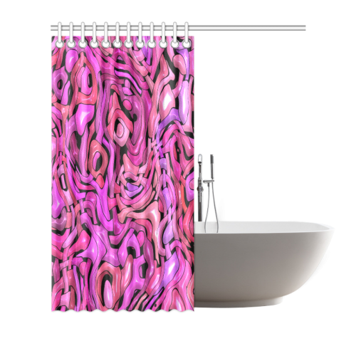 intricate emotions,hot pink Shower Curtain 72"x72"